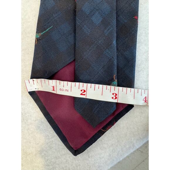 Polo Ralph Lauren Silk Tie Pheasant Hunting Sportsman Print Vintage 3.5" Wide - Picture 6 of 6